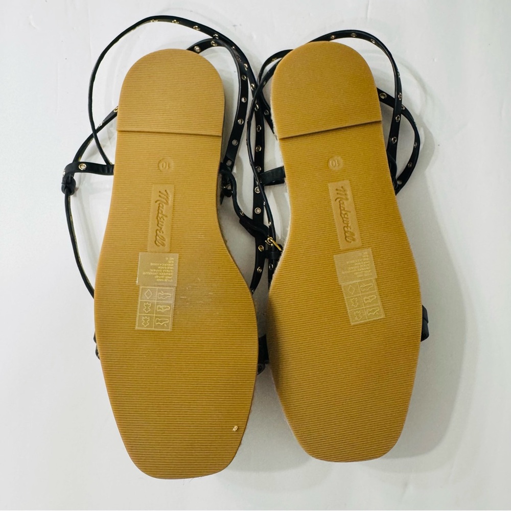 MADEWELL The Mira Espadrille Thong Sandal True Black Size 10 - Picture 11 of 14